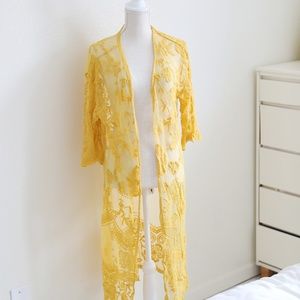 Yellow Lace Duster
